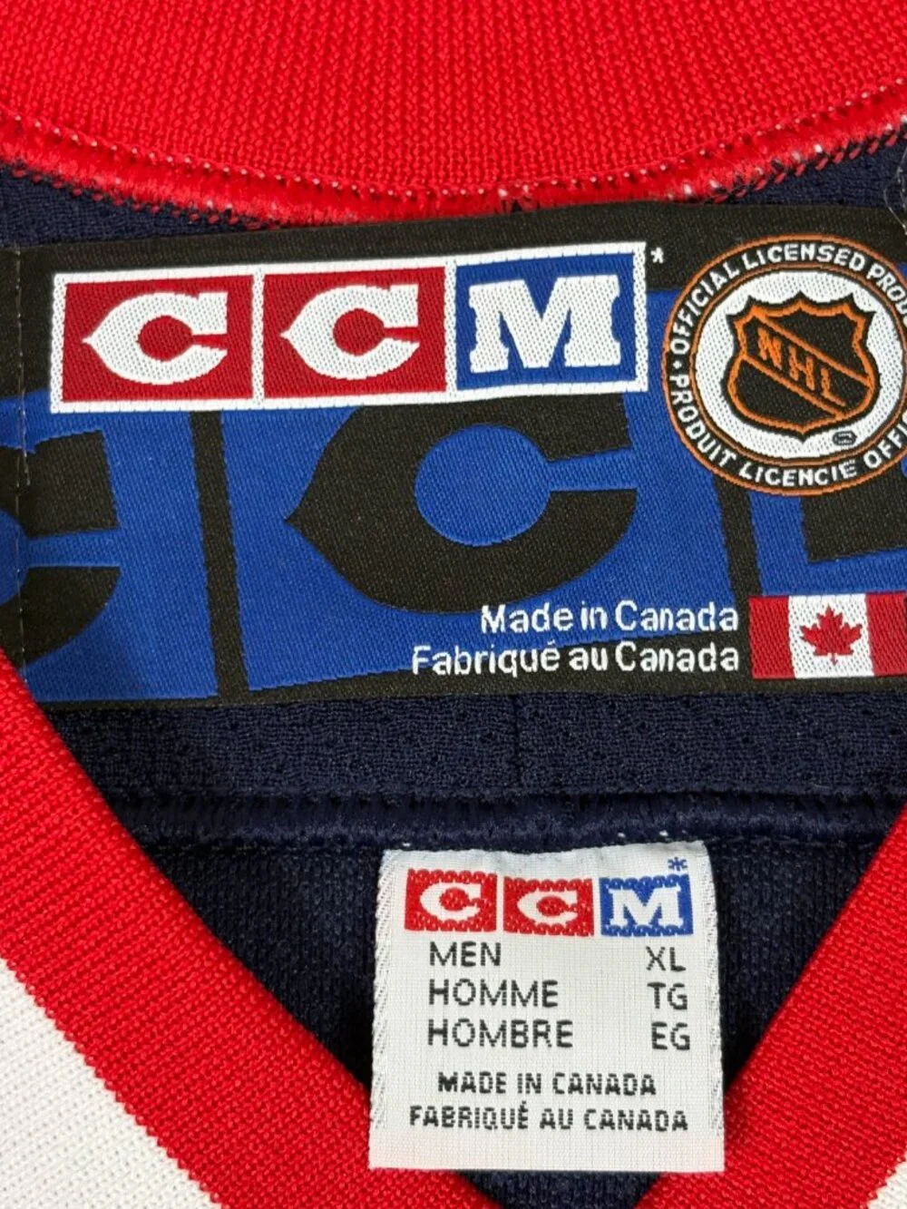 NWT Vintage CCM Mens XL Columbus Blue Jackets NHL Official Hockey Sweater Jersey